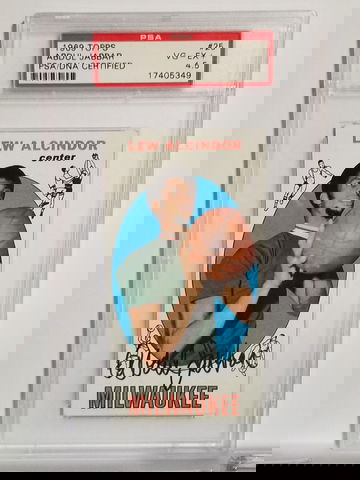 Lew Alcindor (Kareem Abdul Jabber) 1969 Topps PSA 4.5 Autographed 