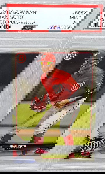 2018 Bowman Prospects #BP 52 Juan Soto PSA 9