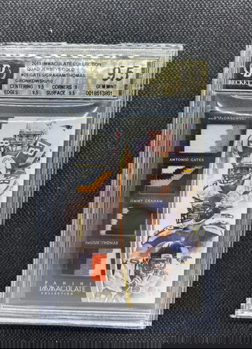 2015 Immaculate Quad Jerseys Gold Gates Graham Thomas Gronkowski /10 Game Used🤩