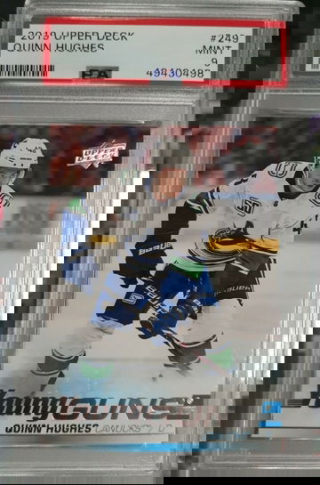 2019 Upper Deck Young Guns #249 Quinn Hughes RC Rookie PSA 9