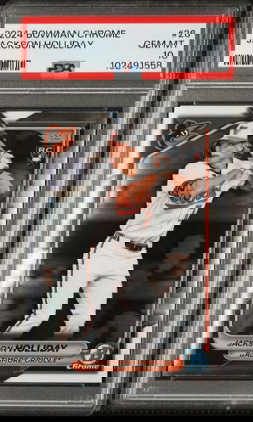 Jackson Holliday RC 2024 Bowman Chrome PSA 10 Baltimore Orioles #26