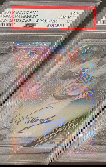 2019 Bowman Chrome Wander Franco Speckle Auto /299 PSA 10