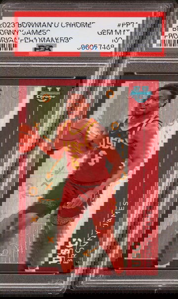 2023 Bowman University Chrome Prodigal Playmakers Bronny James Jr. #PP1 PSA 10