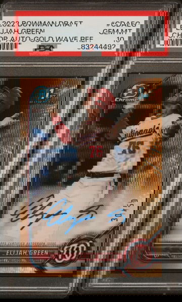 Elijah Green 2022 Bowman Draft Chrome 1st Gold Wave Auto /50 PSA 10 Nationals