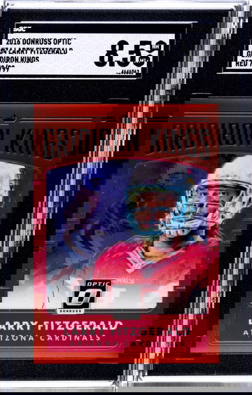 2016 Donruss Optic #34 Larry Fitzgerald Gridiron Kings Red 72/99 SGC 8.5 Arizona Cardinals 