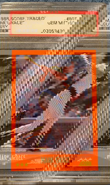 1988 Score Traded Glossy Mark Grace #80T PSA 10