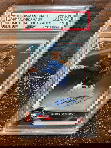 2018 Bowman Draft CDAJG Jordan Groshans Chrome Draft Picks Autograph PSA 10