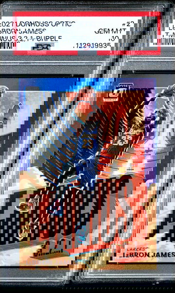 2021 Donruss Optic T-Minus 3...2...1 Purple Prizm LeBron James #2 PSA 10