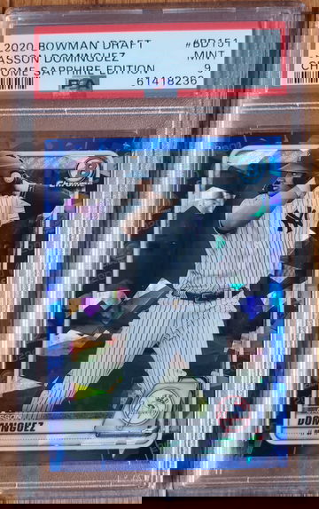 2020 Bowman Draft Jasson Dominguez Chrome Sapphire Edition #BD151 PSA 9