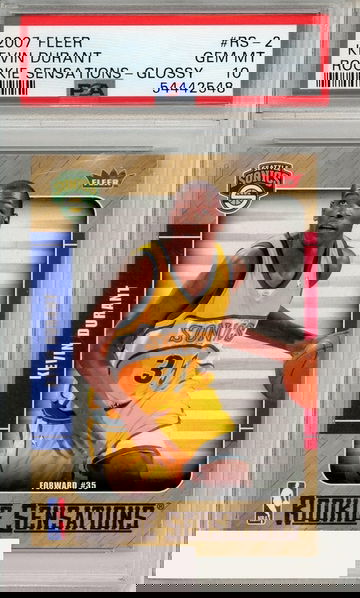 2007 FLEER ROOKIE SENSATIONS KEVIN DURANT #RS-2 GLOSSY PSA 10 GEM MT RC