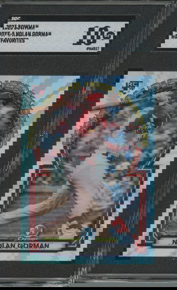 2023 Bowman ROY Favorites Nolan Gorman ROOKIE RC #ROYF-5 SGC 10