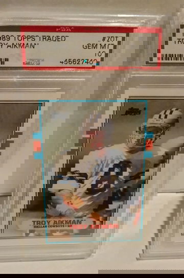 Troy Aikman 1989 Topps Traded  PSA 10