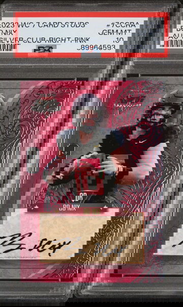 2023 WILD CARD BO NIX 7 CARD STUDS AUTOGRAPHS AU-SILVER-CLUB-RIGHT-PINK #7CCRA PSA 10