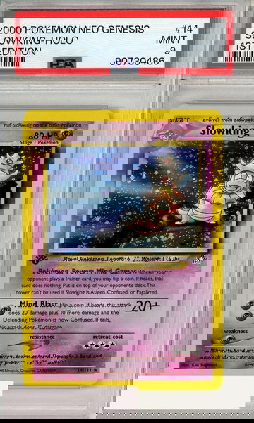 2000 POKEMON NEO GENESIS 1ST EDITION SLOWKING-HOLO #14 PSA 9 MINT