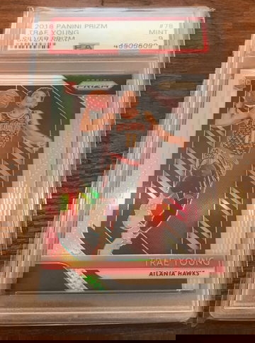 PSA 9 Trae Young 2018 Silver Prizm #78