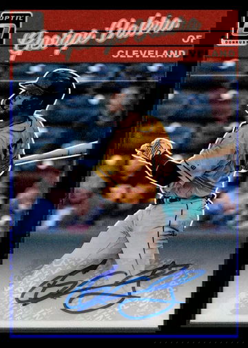 2023 Panini Donruss Optic 1990 Retro Blue Prizm George Valera #1990-GV Auto /75