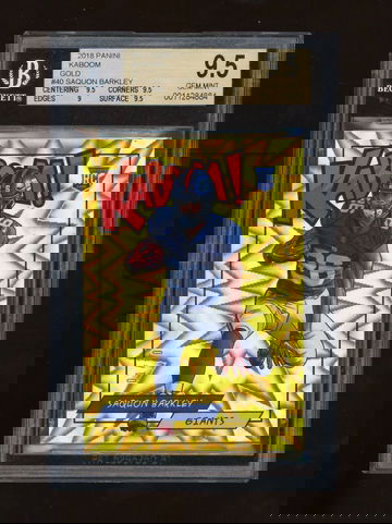 Saquon Barkley gold kaboom /10 bgs 9.5