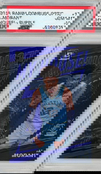 2019 Panini Donruss Optic Ja Morant My House!- Purple ROOKIE PSA 10 GEM MINT