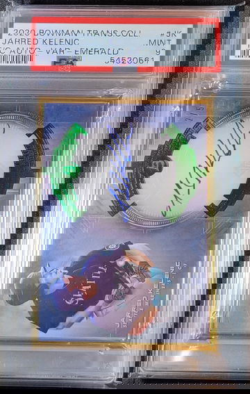 2020 Bowman Transcendent Jarred Kelenic Autograph Emerald PSA 9 Mint #2/5