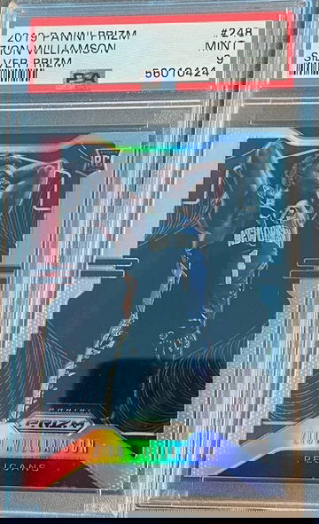 2019 Panini Prizm ZION WILLIAMSON SILVER PSA 9 MINT #248 ROOKIE RC REFRACTOR