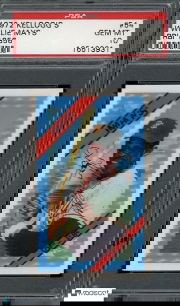 POP 23 PSA 10 Willie Mays 1972 Kellogg's 3D Limited Edition Vintage Promo RARE