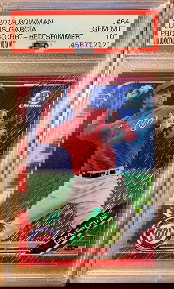 2019 Bowman Chrome Luis Garcia Red Refractor /5 PSA 10 Gem Mint