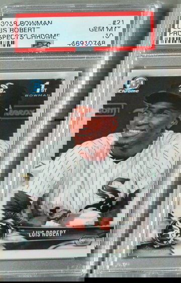 Luis Robert 2018 Bowman Prospects Chrome #21 PSA 10 Gem Mint