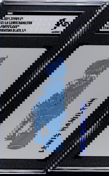 2021 Topps Chrome Lewis Hamilton 1961 Cyan Printing Plate 1/1 F1 Formula 1 