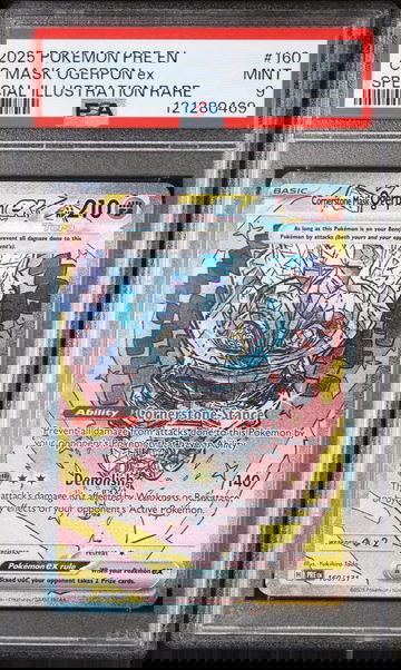 2025 Pokemon #160/131 Ogerpon ex Special Illustration Rare PSA 9