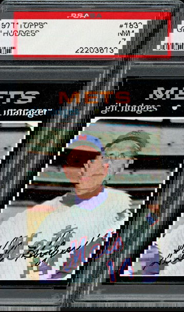 1971 Topps #183  Gil Hodges  PSA 7  Mets