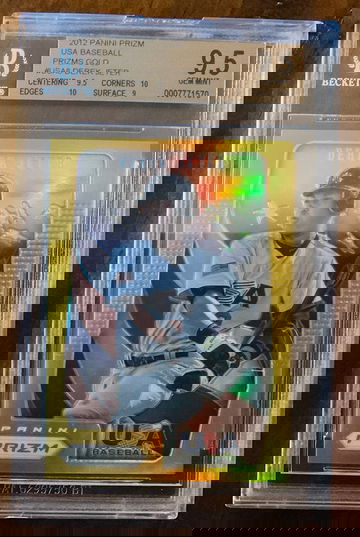 2012 Prizm Derek Jeter USA Prizm GOLD 4/10 BGS 9.5