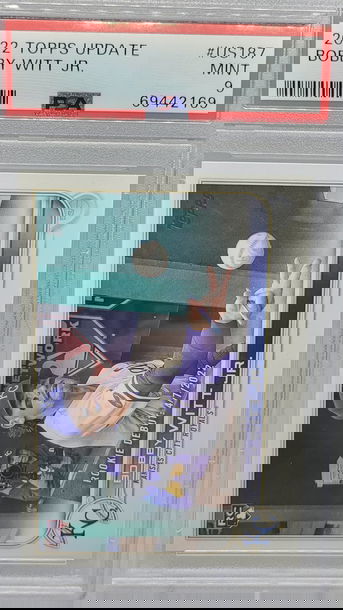 2022 Topps Update  #US 187 Bobby Witt Jr RCPSA 9