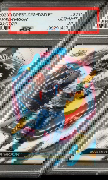 Warren Moon 2023 Topps Chrome Cosmic Refractor NFL #271 Card PSA 10 Gem Mint