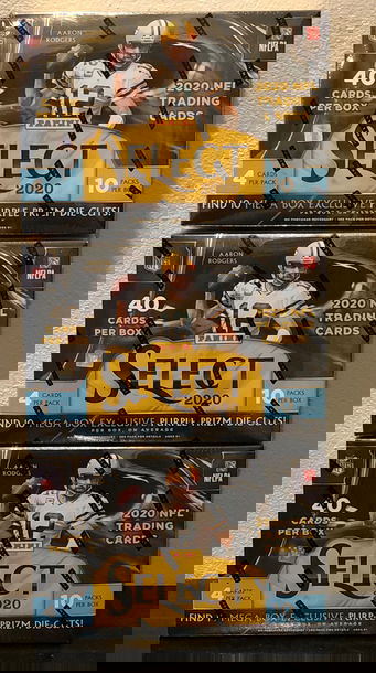 2020 Panini Select Football MEGA Purple Prizm Target LOT OF 3