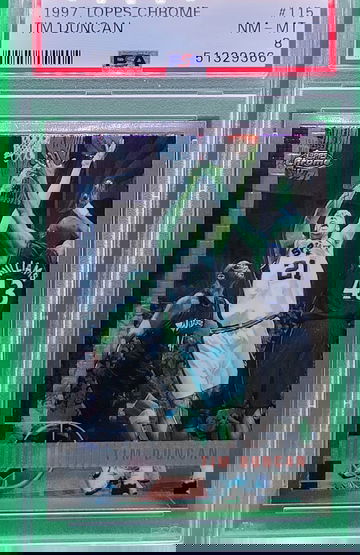 1997 Topps Chrome Tim Duncan #115 PSA 8