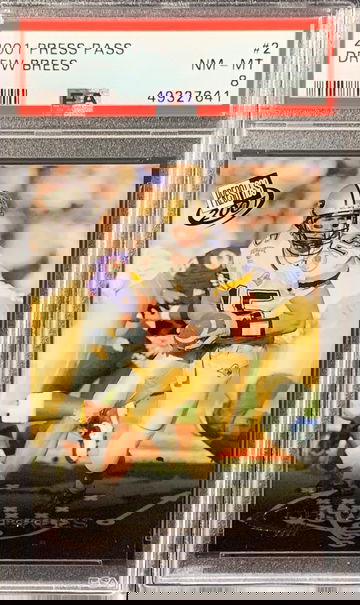 2001 Press Pass Drew Brees PSA 8