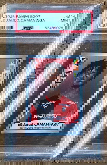 2019 Panini Foot Eduardo Camavinga PSA 9 Mint #424