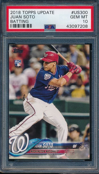 2018 Topps Update #US300 Juan Soto Batting RC Rookie PSA 10