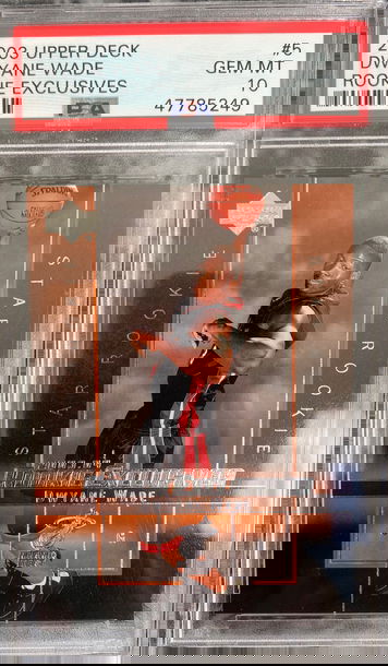 2003 Upper Deck Rookie Exclusives #5 Dwyane Wade RC PSA 10