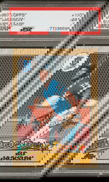 1987 TOPPS BO JACKSON FUTURE STARS #170 PSA 7 NM