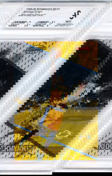 Kobe Bryant 1999 Bowman's Best Refractor /400 BGS 9 True Mint+ Back