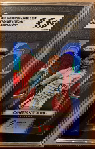 2018 Prizm World Cup Raheem Sterling Blue /199 SGC 9.5