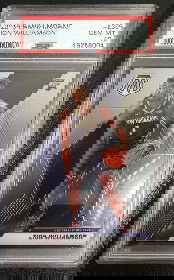 2019-20 Panini Mosaic #209 Zion Williamson Pelicans RC Rookie PSA 10 GEM MINT