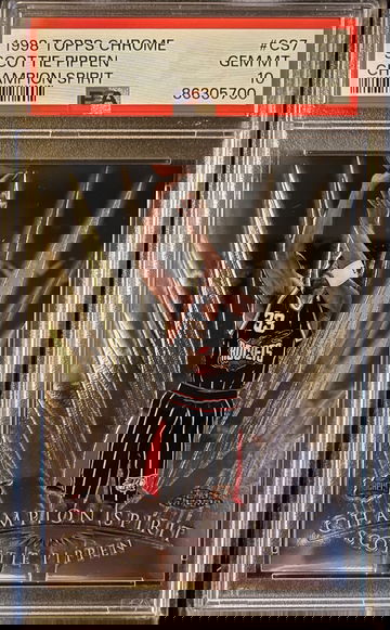 1998 TOPPS CHROME CHAMPION SPIRIT #CS7 SCOTTIE PIPPEN HOF PSA 10 GEM MINT