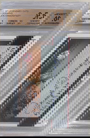 Joe DiMaggio 2002 ud sp legendary cuts auto autograph bgs 9.5 10 #98/103