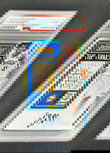 2020 Tyrese Maxey Panini Contenders The Finals Holo Rookie Ticket Auto 15/49 PSA 9 #123 Variation Autograph SP RC