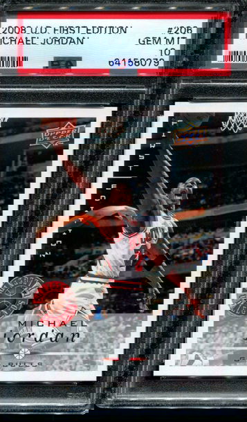 2008 Upper Deck UD First Edition 206 Michael Jordan Chicago Bulls PSA 10 Gem Mint