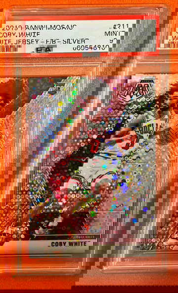 COBY WHITE 2019 Panini Mosaic 211 Fast Break Prizm Variation ROOKIE RC PSA 9