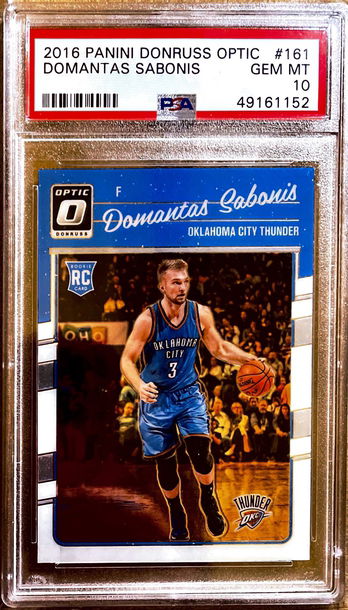 2016 - 2017 Panini Donruss Optic 161 - Domantas Sabonis PSA 10 Gem Mint Pop 38