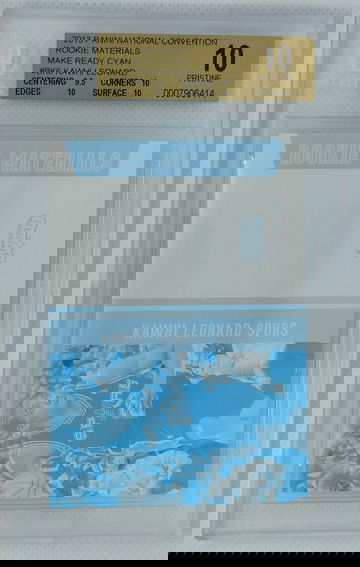 KAWHI LEONARD 2013 Panini National Convention Rookie Materials Make Ready Cyan /5 RC RARE Clippers - BGS 10 PRISTINE